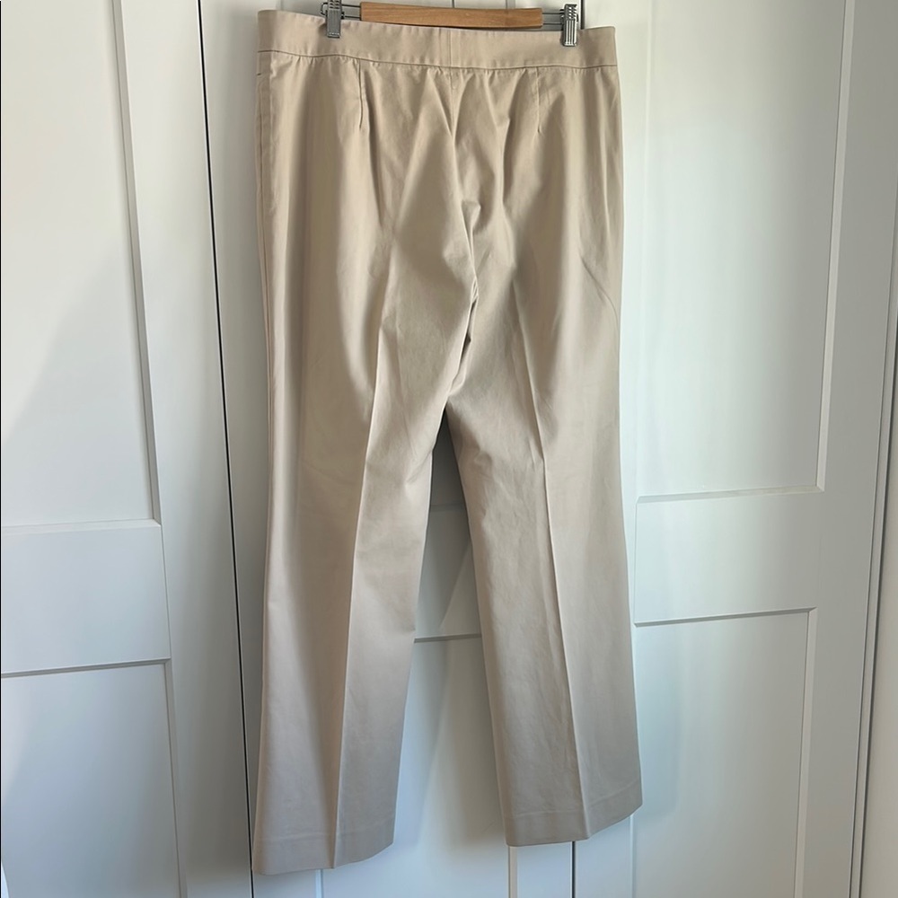 Lafayette 148 Beige Wide-Leg Trousers | 16 - Picture 2 of 5